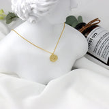 925 Silver Bee Shape Necklace Round Pendant Gift For Girl