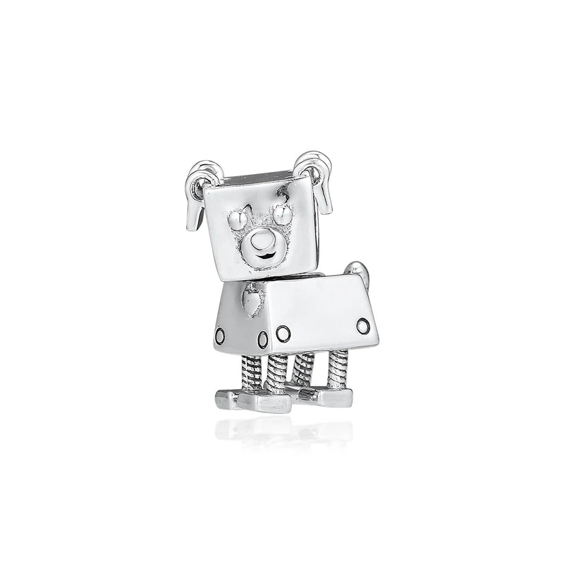 925 Silver Bobby Bot Dog Charm for Bracelet