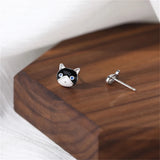 Sterling Silver Cat Fish Stud Earrings for Women Girls