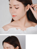 925 Silver Cat Enamel Kitty Ear Studs