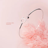 925 Silver Cat Tiny Ball Bracelet Women Slim Animal Jewelry