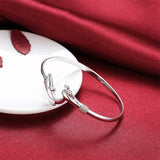 925 Silver Dolphin Bangle Bracelet Wedding Engagement Charm Party Jewelry