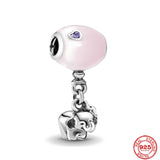 925 Sterling Silver Elephant Charm Bead for Women's Bracelet DIY