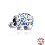 925 Sterling Silver Elephant Charm Bead for Women's Bracelet DIY