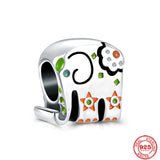 925 Sterling Silver Elephant Charm Bead for Women's Bracelet DIY
