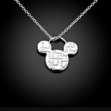 925 Sterling Silver Mickey Pendant Necklace For Women