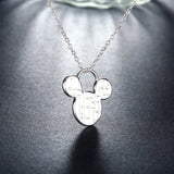 925 Sterling Silver Mickey Pendant Necklace For Women