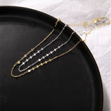 925 Silver Peach Heart Necklace Bead Collar Romantic Jewelry Gift