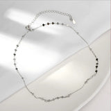925 Silver Peach Heart Necklace Bead Collar Romantic Jewelry Gift