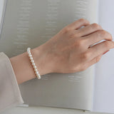925 Silver Pearl Cat Claw Bracelet Vintage Mother's Jewelry