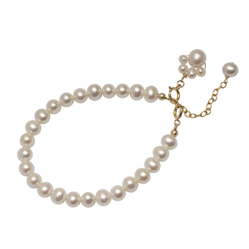 925 Silver Pearl Cat Claw Bracelet Vintage Mother's Jewelry