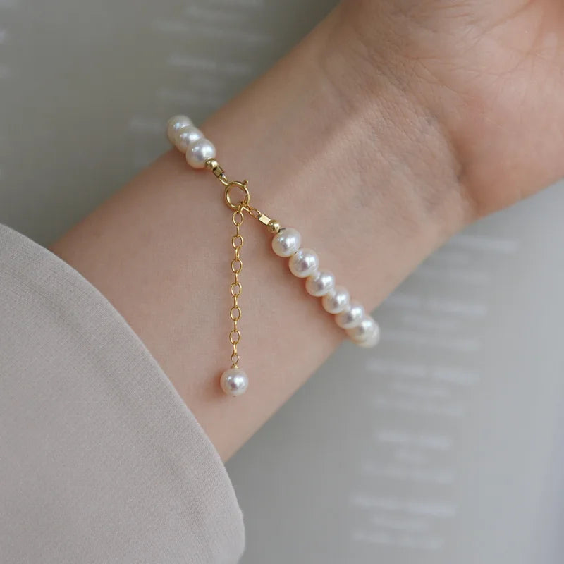 925 Silver Pearl Cat Claw Bracelet Vintage Mother's Jewelry