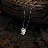 925 Silver Necklace Strawberry Bear Platinum Plated Jewelry