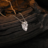 925 Silver Necklace Strawberry Bear Platinum Plated Jewelry