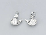 925 Sterling Silver Whale Charm 17.5x16mm DIY Jewelry