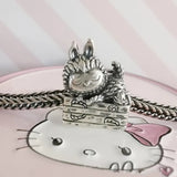 925 Silver Strawberry Cookies Charm Bead for Jewelry Making