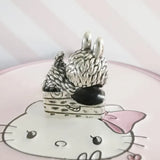 925 Silver Strawberry Cookies Charm Bead for Jewelry Making