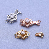 925 Silver DIY Hexagram Buckle Pearl Necklace Bracelet Connection