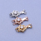 925 Silver DIY Hexagram Buckle Pearl Necklace Bracelet Connection