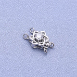 925 Silver DIY Hexagram Buckle Pearl Necklace Bracelet Connection