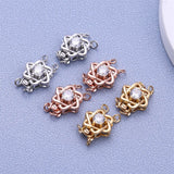 925 Silver DIY Hexagram Buckle Pearl Necklace Bracelet Connection