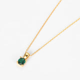 925 Silver Round Birthstone Pendant Necklace Fine Jewelry