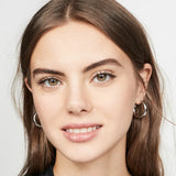 925 Silver Geometric Hoop Earrings Minimalist Fine Jewelry
