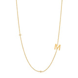 925 Sterling Silver Initial Necklace A-Z 26 Letters Stackable Choker for Women