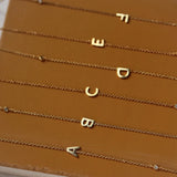 925 Sterling Silver Initial Necklace A-Z 26 Letters Stackable Choker for Women