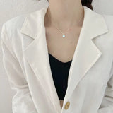 925 Silver Water Drop Pendant Necklace Women Accessory Western Jewelry