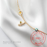 925 Silver Daisy Bee Charm Bracelet Women Girls Wedding Bangle Jewelry