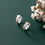 925 Silver Daisy Earrings Fashion Plant Birthday Women Jewelry