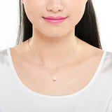 925 Silver Daisy Flower Pendant Necklace Women's Romantic Jewelry