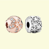 925 Silver Daisy Flowers Clip Charms for Bracelet Making