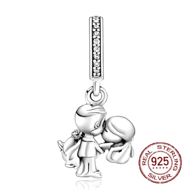 925 Silver Princess Castle Shoe Charm for Bracelet Making