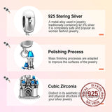 925 Silver Princess Castle Shoe Charm for Bracelet Making