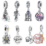 925 Silver Princess Castle Shoe Charm for Bracelet Making