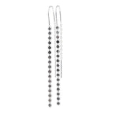 925 Silver Tassel Drop Earrings Women Minimalism Line Jewerlry