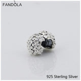 925 Silver Daisy Meadow Clip, Enamel Charm DIY Bracelet Bead Jewelry