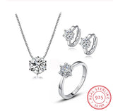 925 Silver Zirconia Jewelry Set for Women Wedding