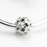 925 Silver Daisy Meadow Clip Charm Bracelet & Necklace DIY Jewelry