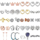 925 Silver Enchanted Crown Tree Of Love Earrings