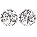 925 Silver Enchanted Crown Tree Of Love Earrings