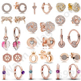 925 Silver Water Drop Crown Heart Bee Earrings Women's Charm Jewelry