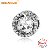 925 Silver Zircon Charm Beads for Jewelry
