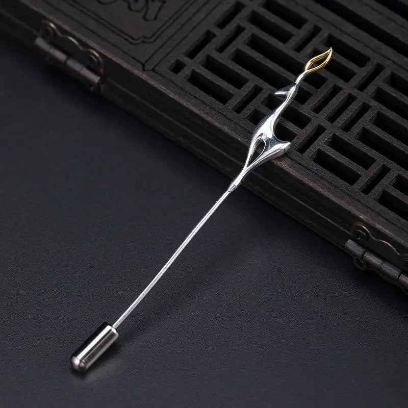 925 Silver Deer Brooch Women High Fine Jewelry Dress Suit Accessories