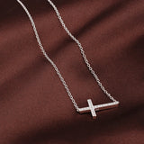 925 Silver Cross Pendant Necklace for Women P083