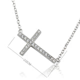 925 Silver Cross Pendant Necklace for Women P083