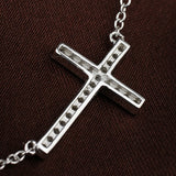 925 Silver Cross Pendant Necklace for Women P083