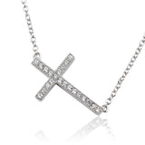 925 Silver Cross Pendant Necklace for Women P083